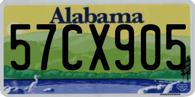 AL license plate 57CX905