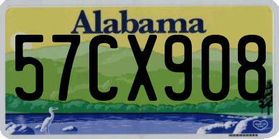 AL license plate 57CX908