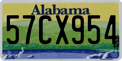 AL license plate 57CX954