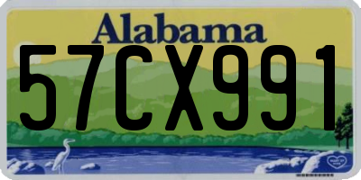 AL license plate 57CX991
