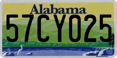 AL license plate 57CY025