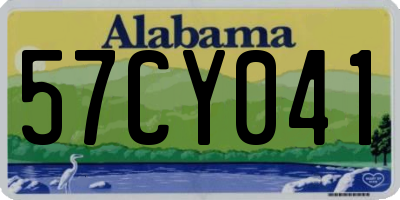 AL license plate 57CY041