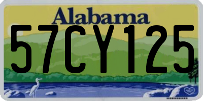 AL license plate 57CY125