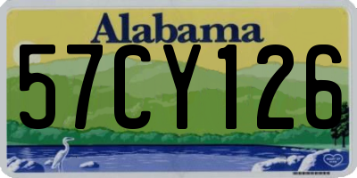 AL license plate 57CY126
