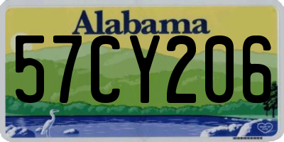 AL license plate 57CY206