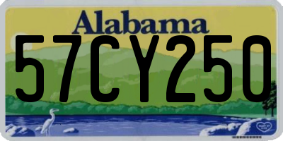 AL license plate 57CY250