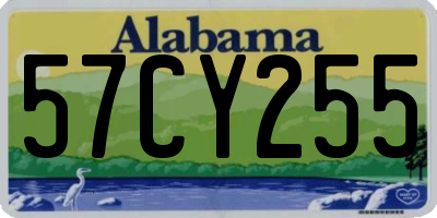 AL license plate 57CY255