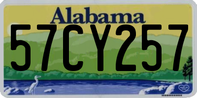 AL license plate 57CY257