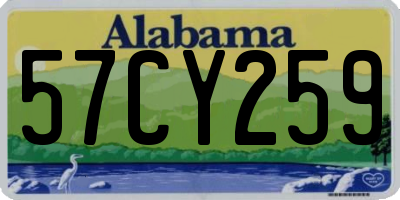AL license plate 57CY259