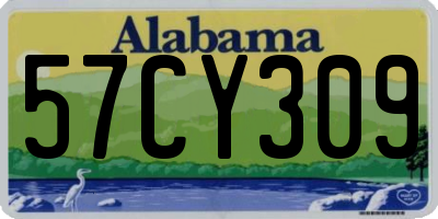 AL license plate 57CY309