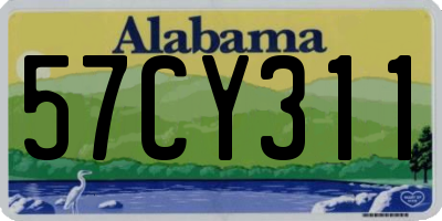 AL license plate 57CY311