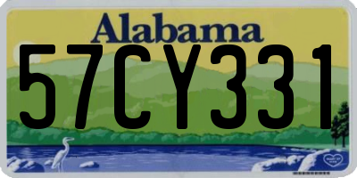 AL license plate 57CY331