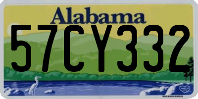 AL license plate 57CY332