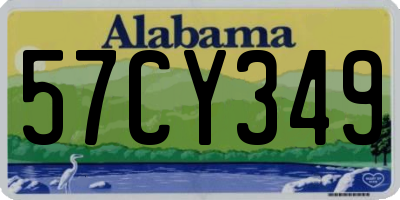 AL license plate 57CY349