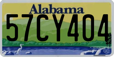 AL license plate 57CY404