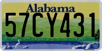 AL license plate 57CY431