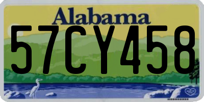 AL license plate 57CY458