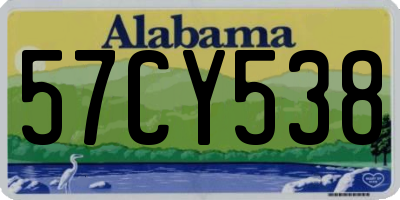 AL license plate 57CY538
