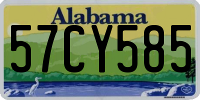AL license plate 57CY585