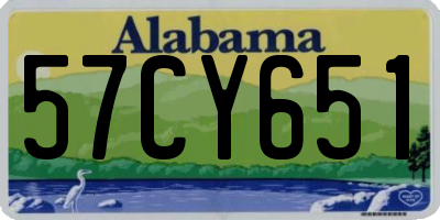 AL license plate 57CY651