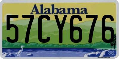 AL license plate 57CY676