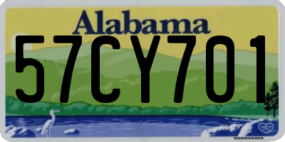 AL license plate 57CY701