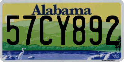 AL license plate 57CY892