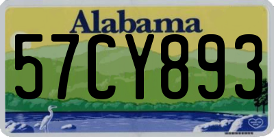 AL license plate 57CY893