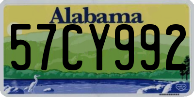 AL license plate 57CY992