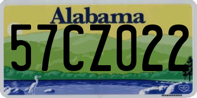 AL license plate 57CZ022