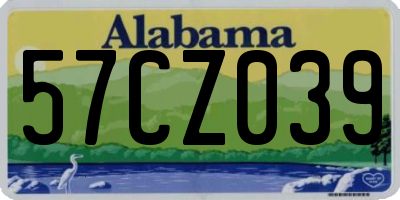 AL license plate 57CZ039