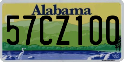 AL license plate 57CZ100