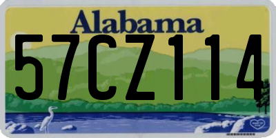 AL license plate 57CZ114