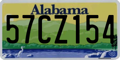 AL license plate 57CZ154