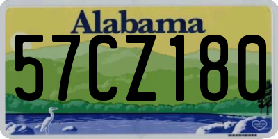 AL license plate 57CZ180