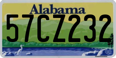 AL license plate 57CZ232