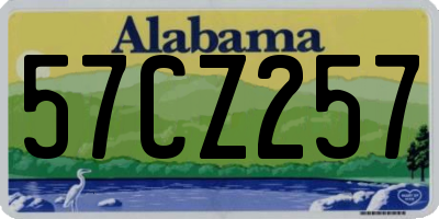 AL license plate 57CZ257