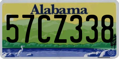 AL license plate 57CZ338