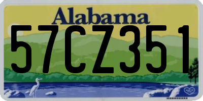 AL license plate 57CZ351