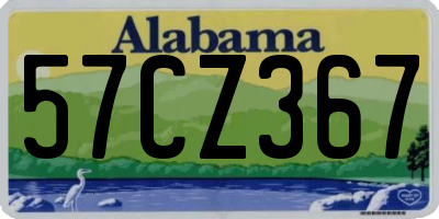 AL license plate 57CZ367