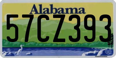 AL license plate 57CZ393