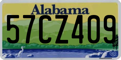 AL license plate 57CZ409