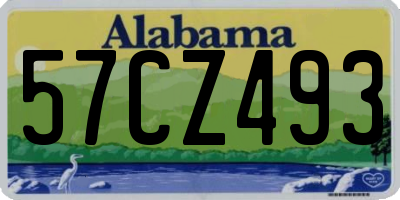 AL license plate 57CZ493