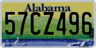 AL license plate 57CZ496