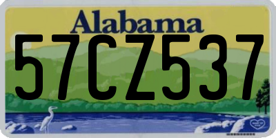 AL license plate 57CZ537