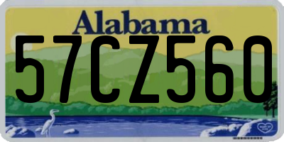 AL license plate 57CZ560