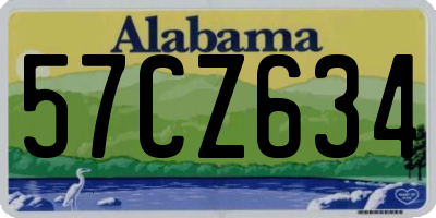 AL license plate 57CZ634