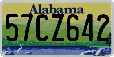 AL license plate 57CZ642
