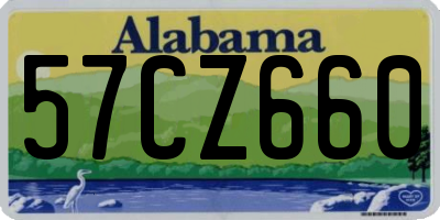 AL license plate 57CZ660