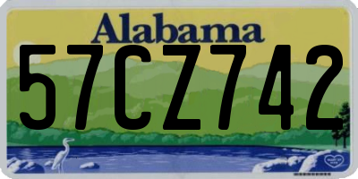 AL license plate 57CZ742